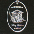 Oval Ornament on a Black Base - Acrylic